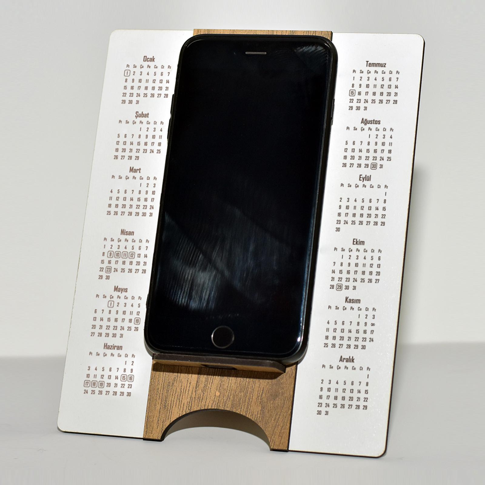 Telefon Standlı Promosyon 2026 Masaüstü Takvim
