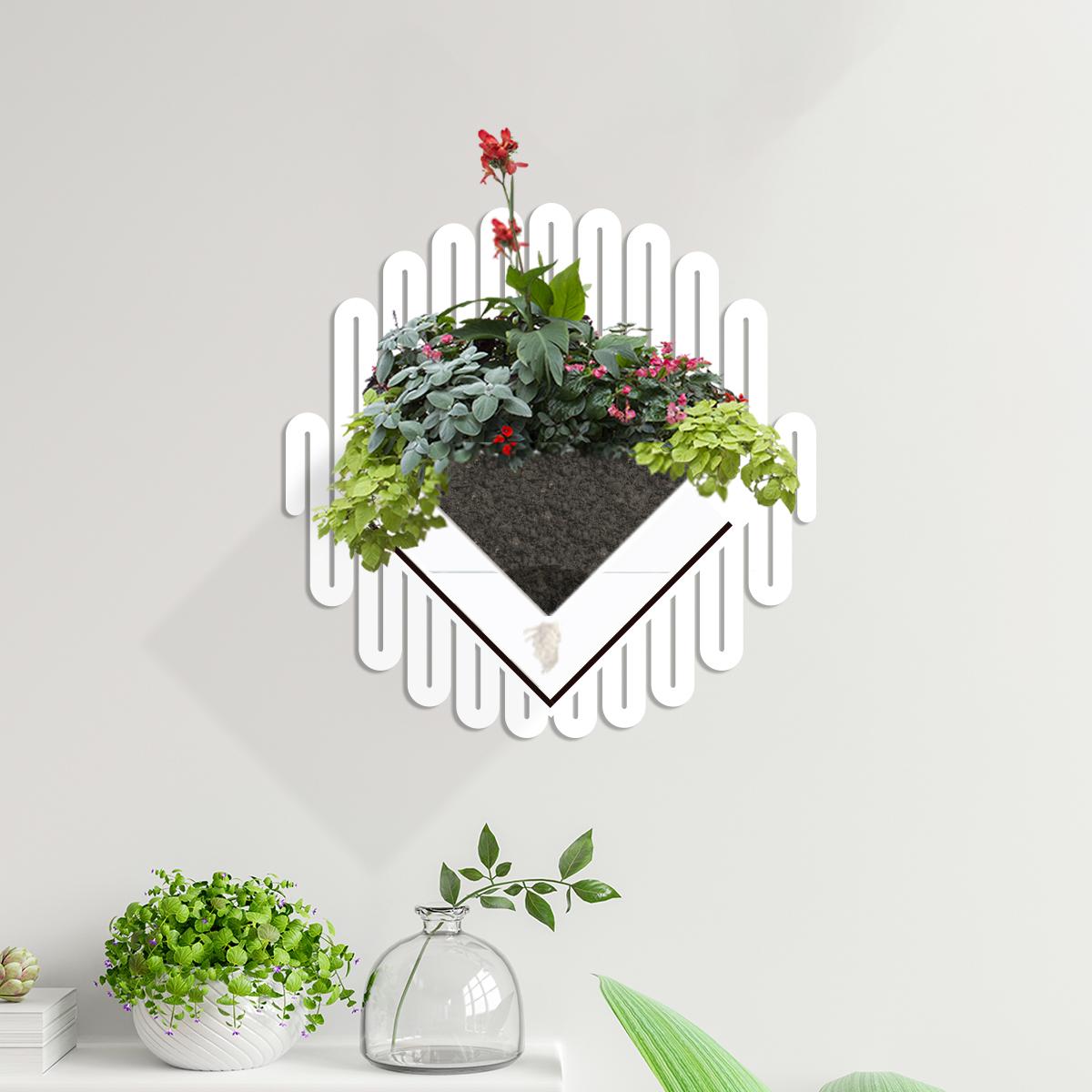 Duvar Tipi Dekoratif Ahşap Saksı