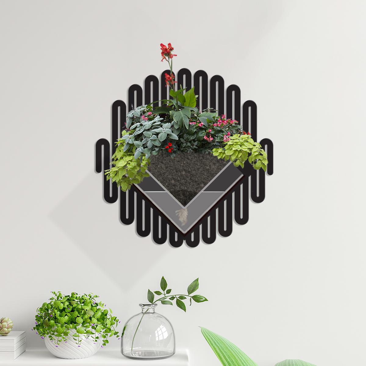 Duvar Tipi Dekoratif Ahşap Saksı