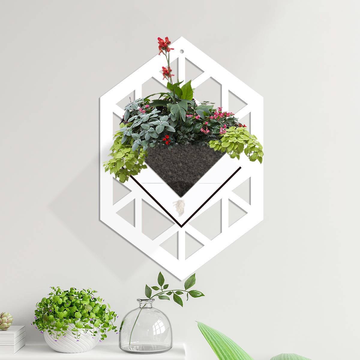Duvar Tipi Dekoratif Ahşap Saksı