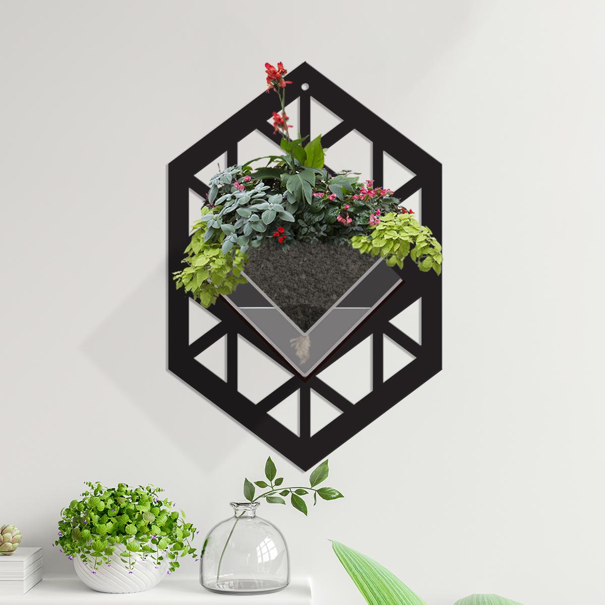 Duvar Tipi Dekoratif Ahşap Saksı