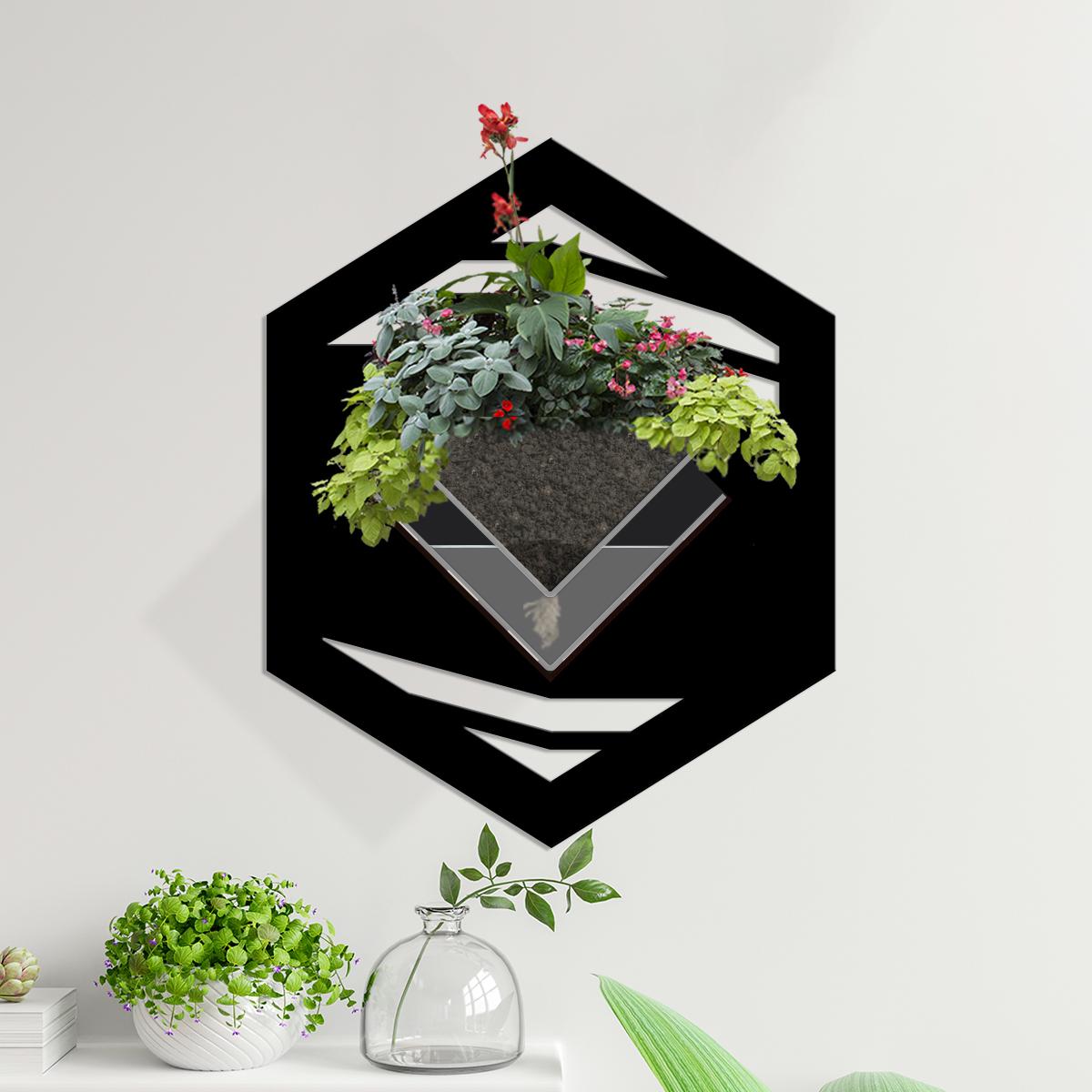 Duvar Tipi Dekoratif Ahşap Saksı
