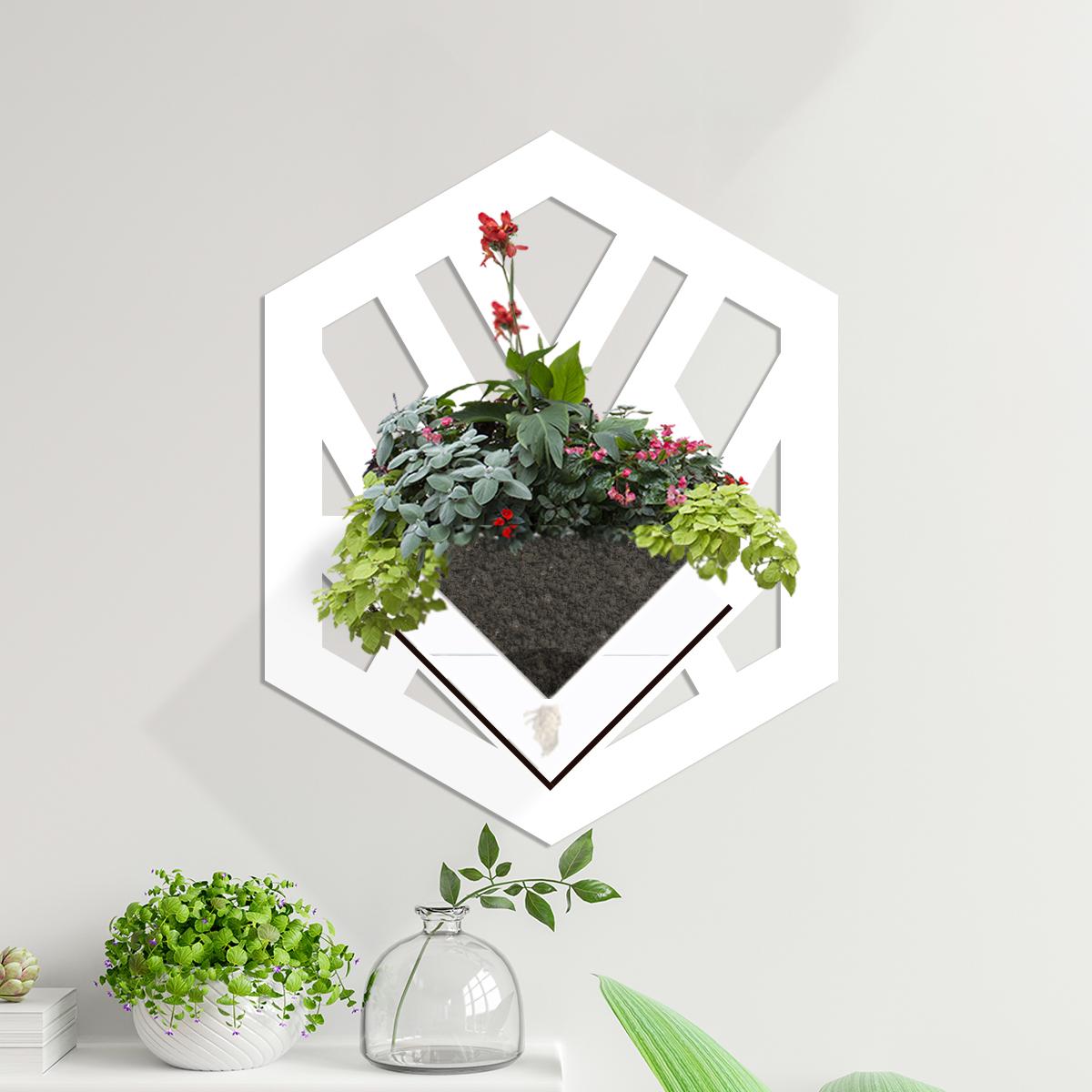 Duvar Tipi Dekoratif Ahşap Saksı