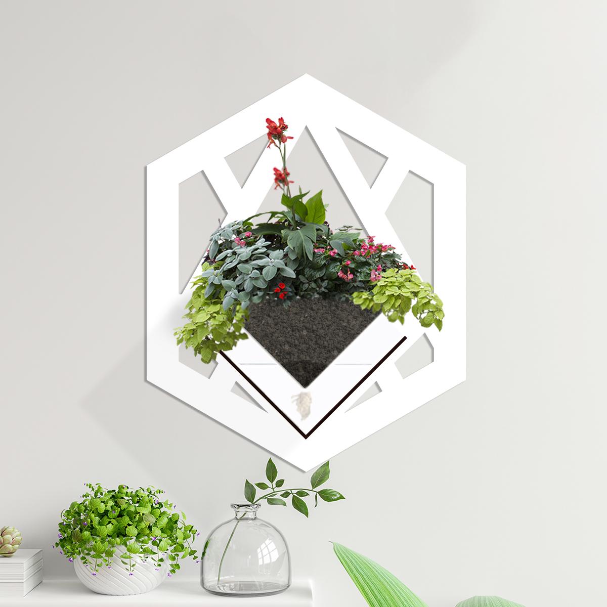 Duvar Tipi Dekoratif Ahşap Saksı