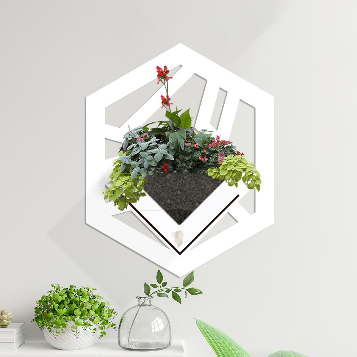 Duvar Tipi Dekoratif Ahşap Saksı