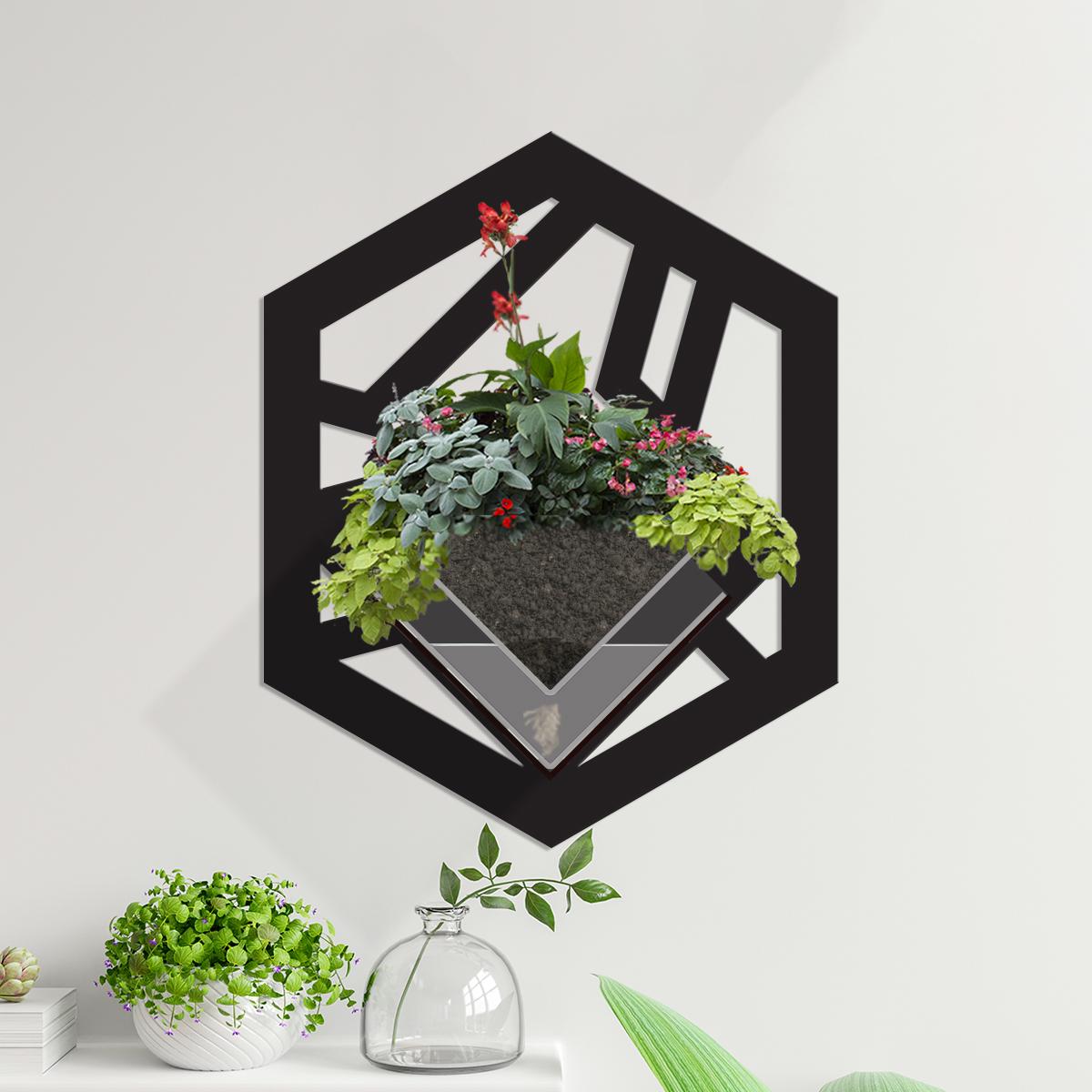 Duvar Tipi Dekoratif Ahşap Saksı