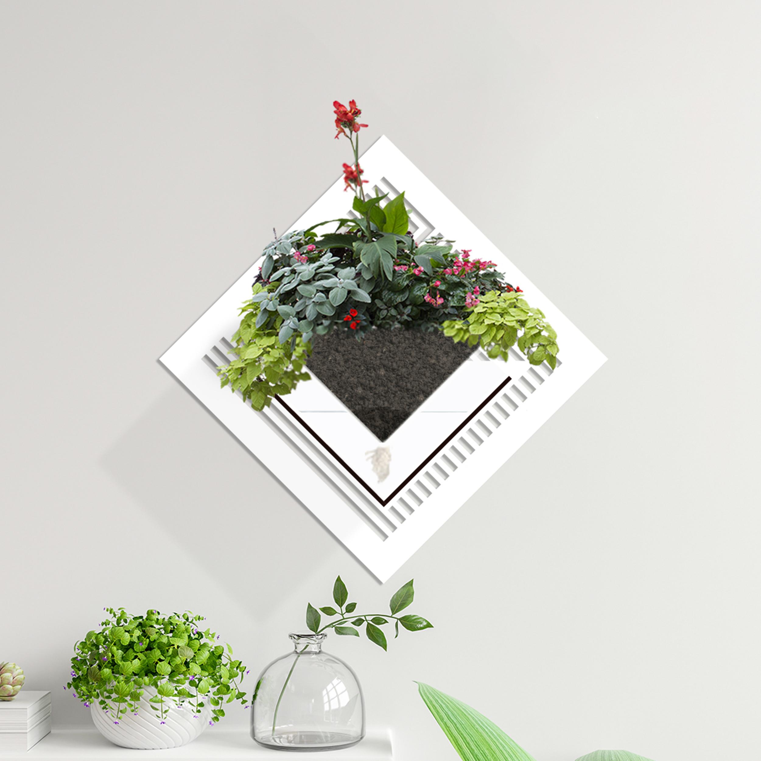 Duvar Tipi Dekoratif Ahşap Saksı