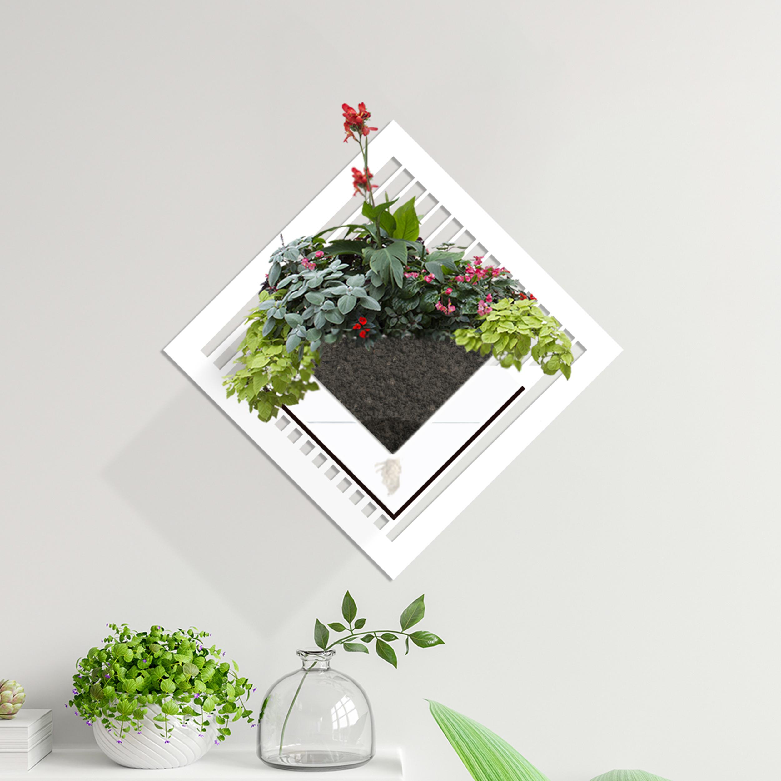 Duvar Tipi Dekoratif Ahşap Saksı