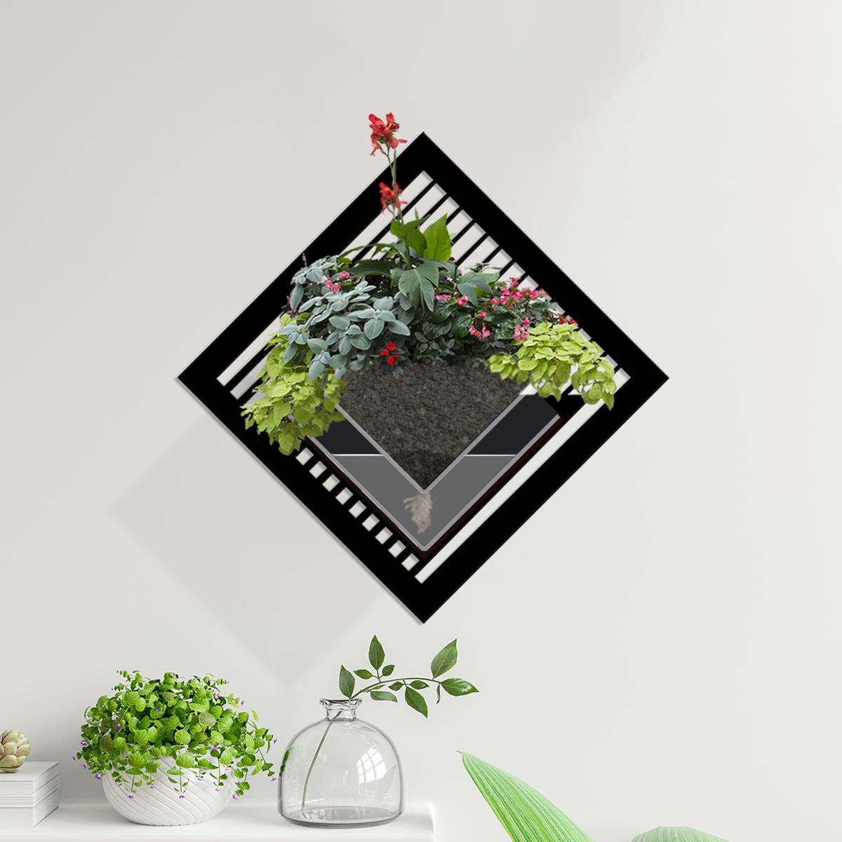 Duvar Tipi Dekoratif Ahşap Saksı
