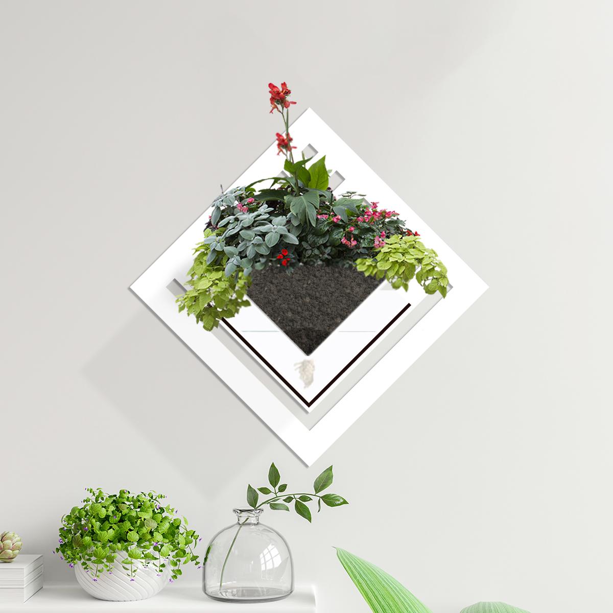 Duvar Tipi Dekoratif Ahşap Saksı