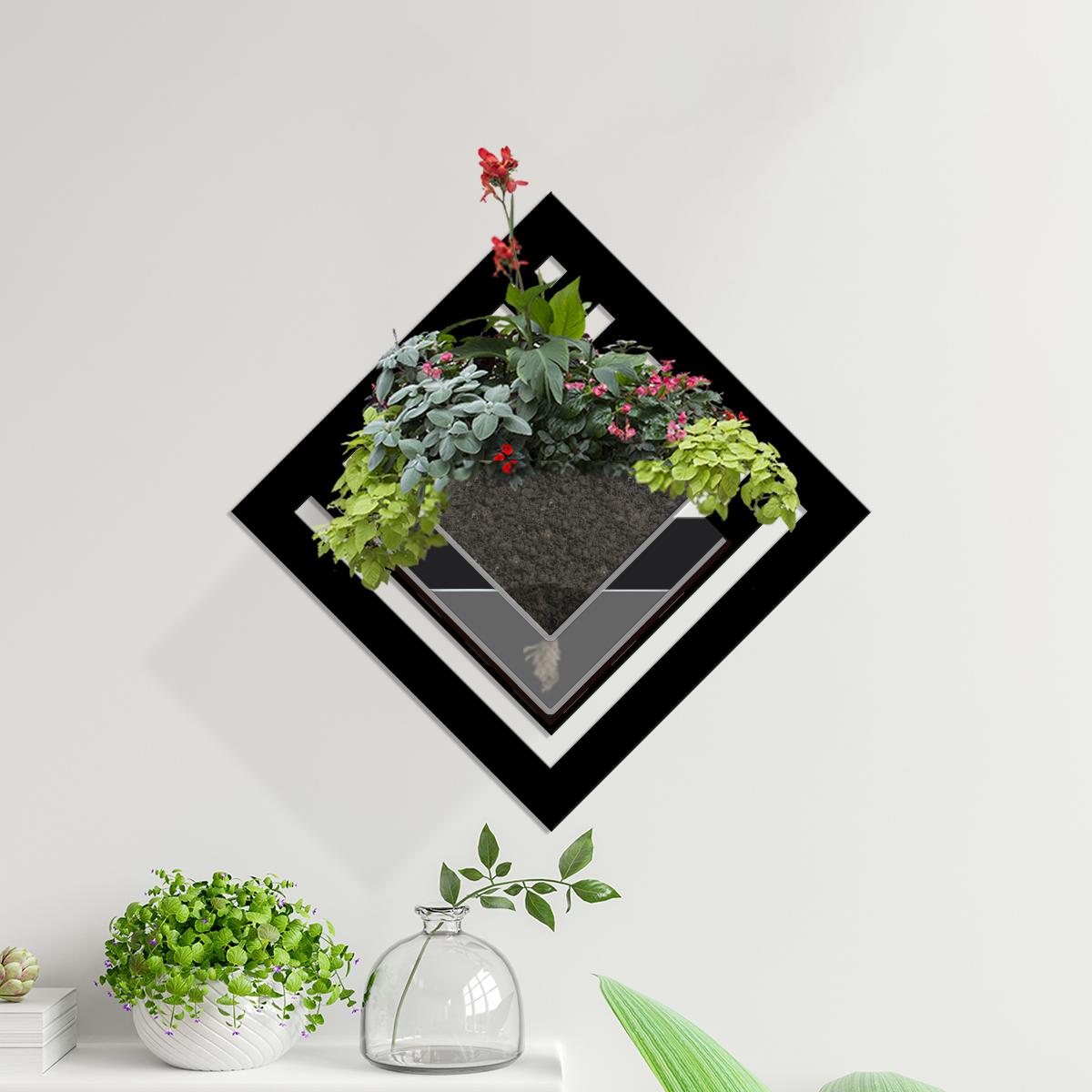 Duvar Tipi Dekoratif Ahşap Saksı