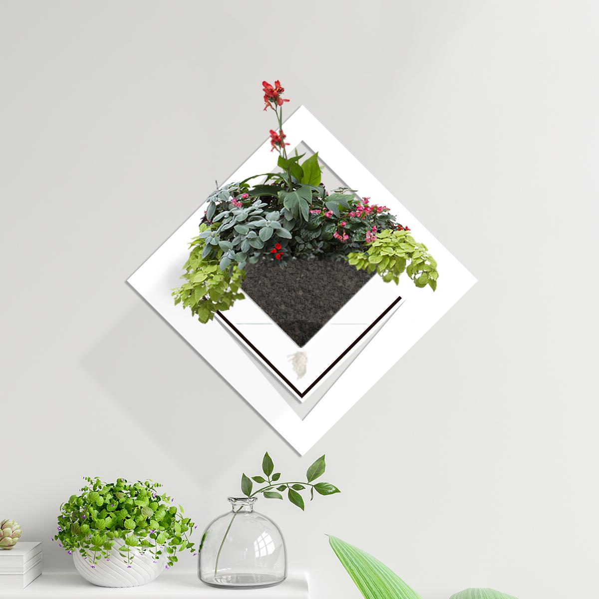Duvar Tipi Dekoratif Ahşap Saksı