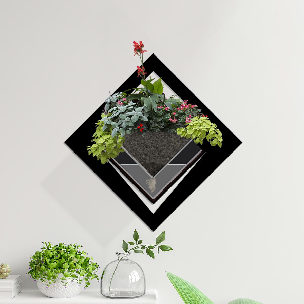 Duvar Tipi Dekoratif Ahşap Saksı