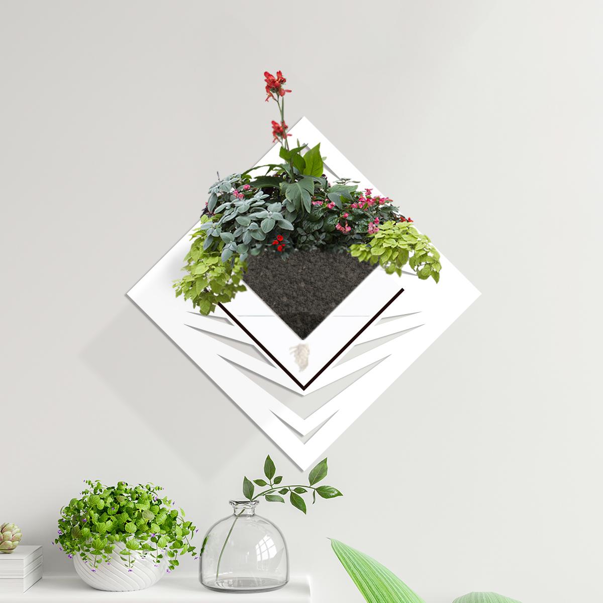Duvar Tipi Dekoratif Ahşap Saksı