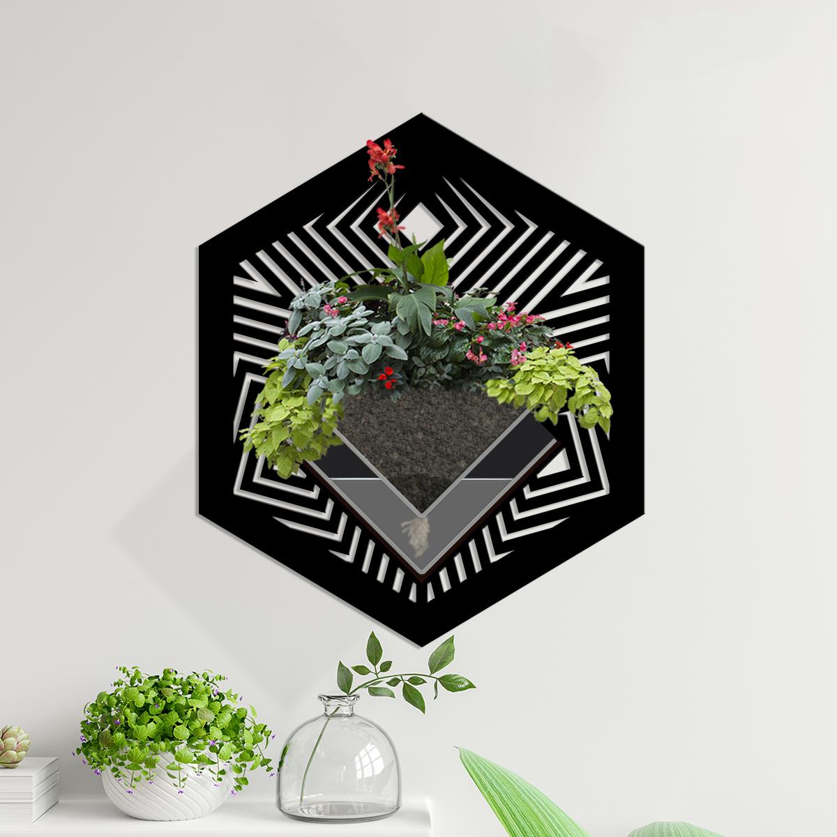 Duvar Tipi Dekoratif Ahşap Saksı