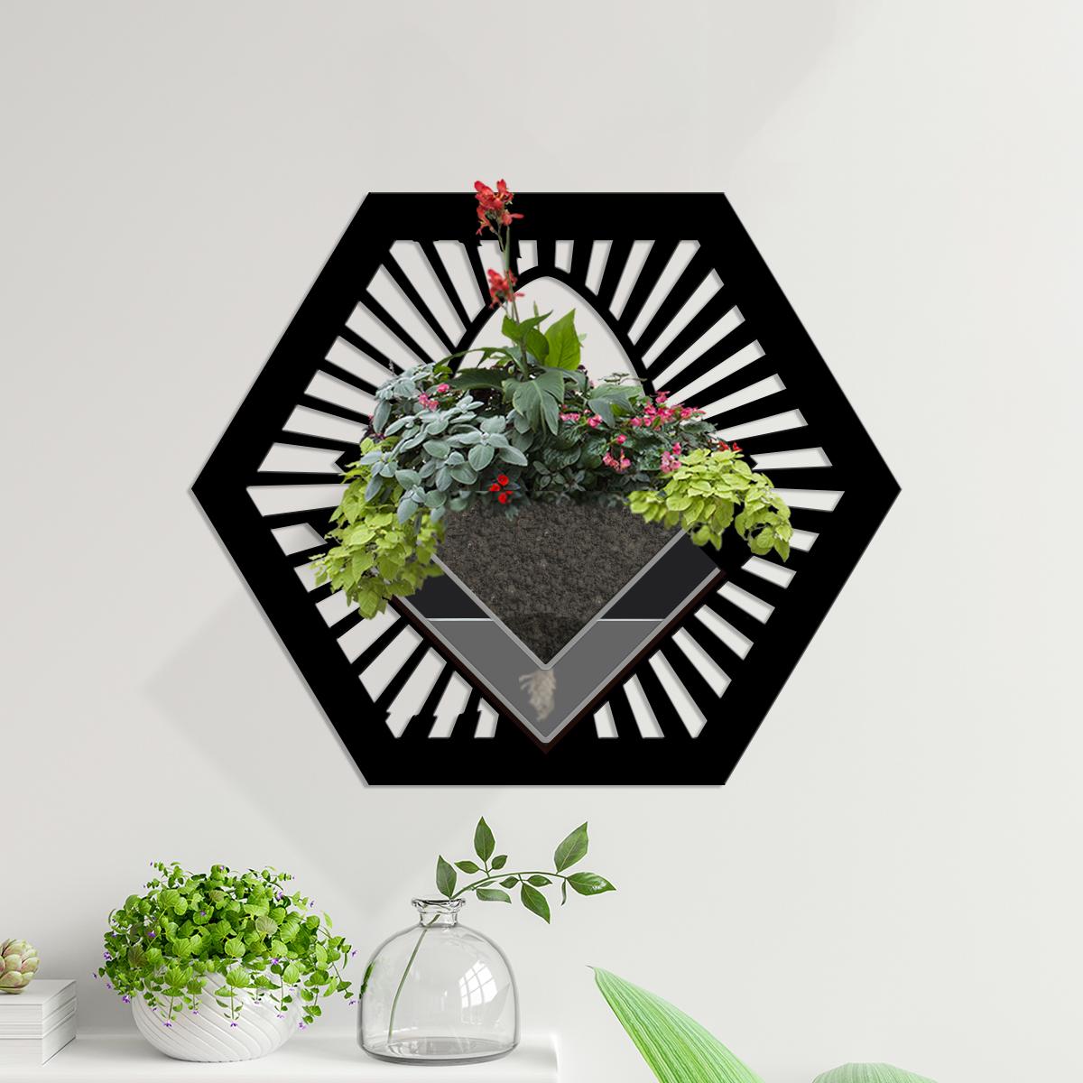 Duvar Tipi Dekoratif Ahşap Saksı