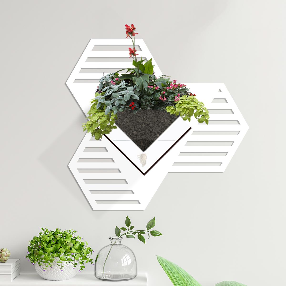 Duvar Tipi Dekoratif Ahşap Saksı