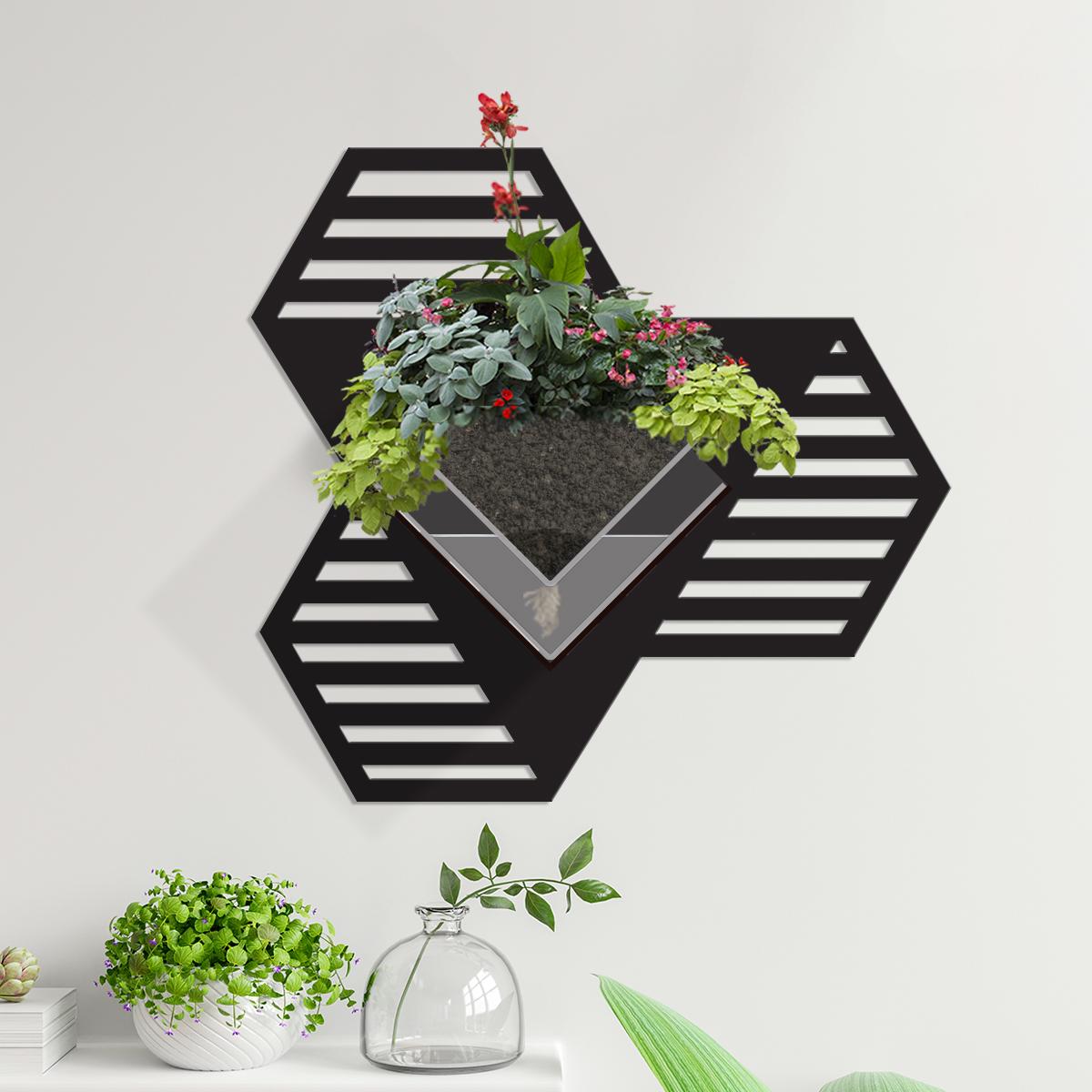 Duvar Tipi Dekoratif Ahşap Saksı