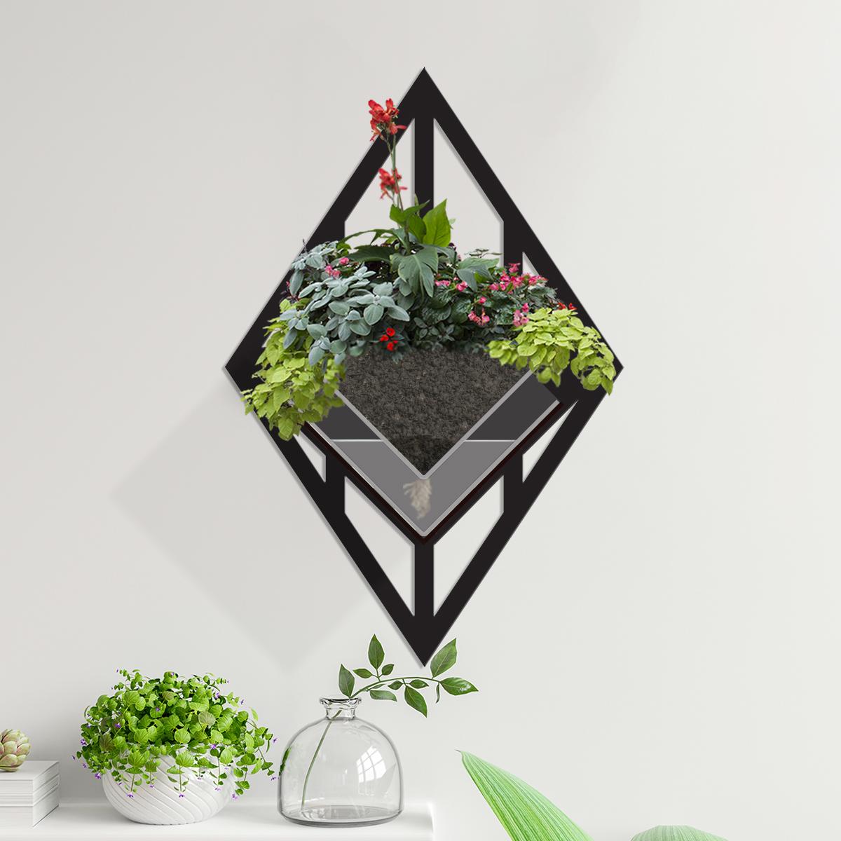 Duvar Tipi Dekoratif Ahşap Saksı