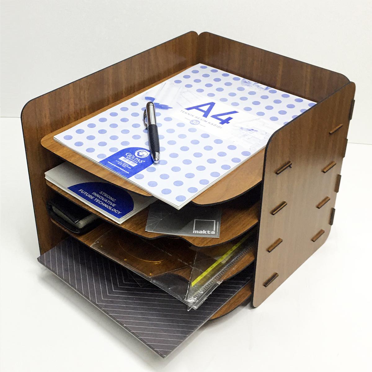 Ahşap Masaüstü Organizer