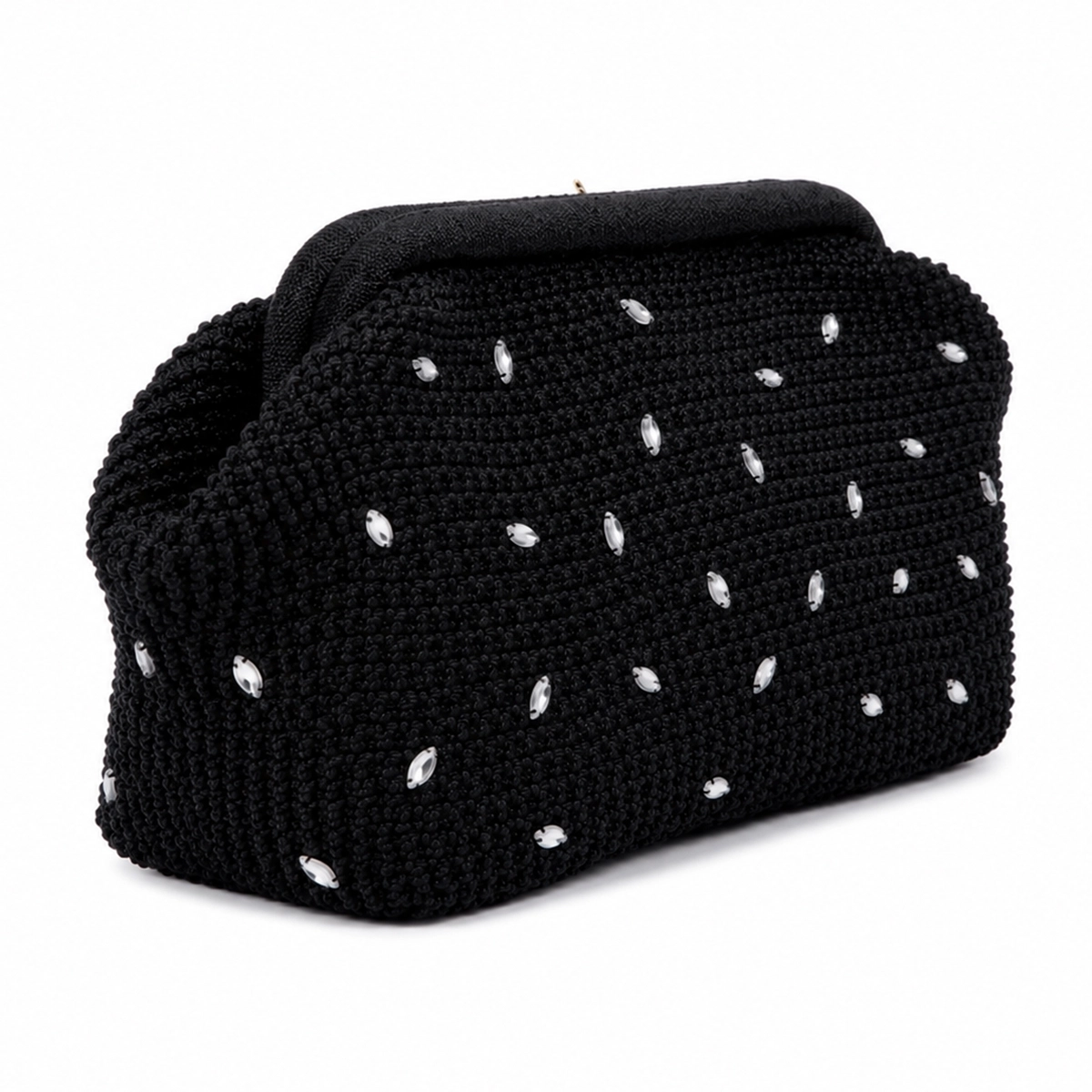 El Yapımı Taş Detaylı Kadın Abiye Clutch Çanta