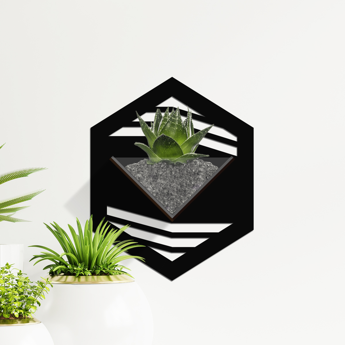 Duvar Tipi Dekoratif Ahşap Saksı