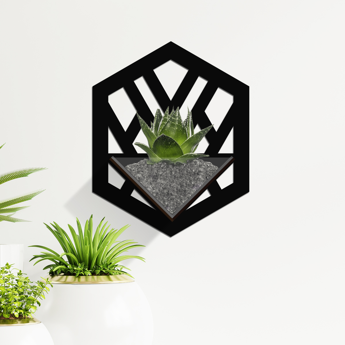 Duvar Tipi Dekoratif Ahşap Saksı