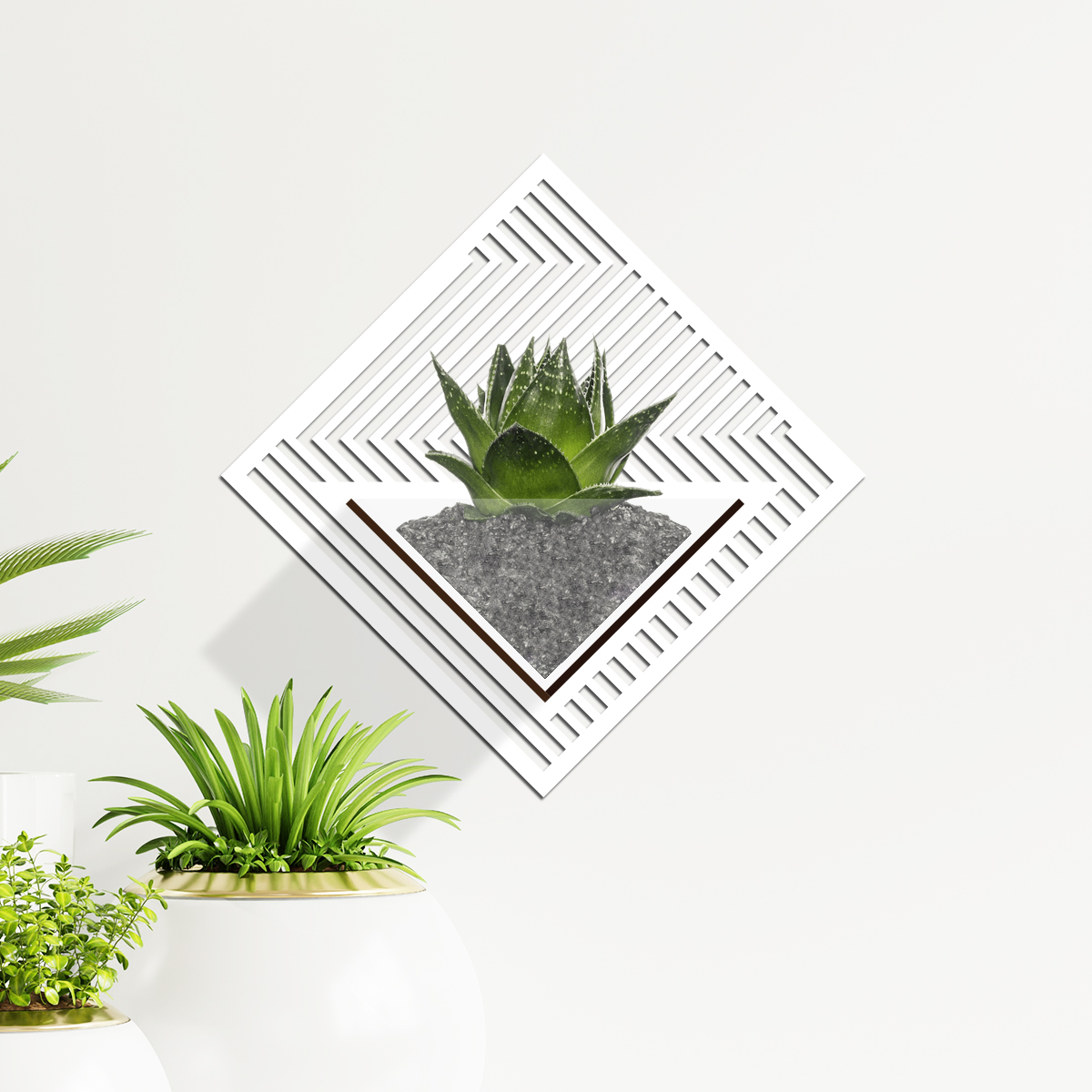 Duvar Tipi Dekoratif Ahşap Saksı