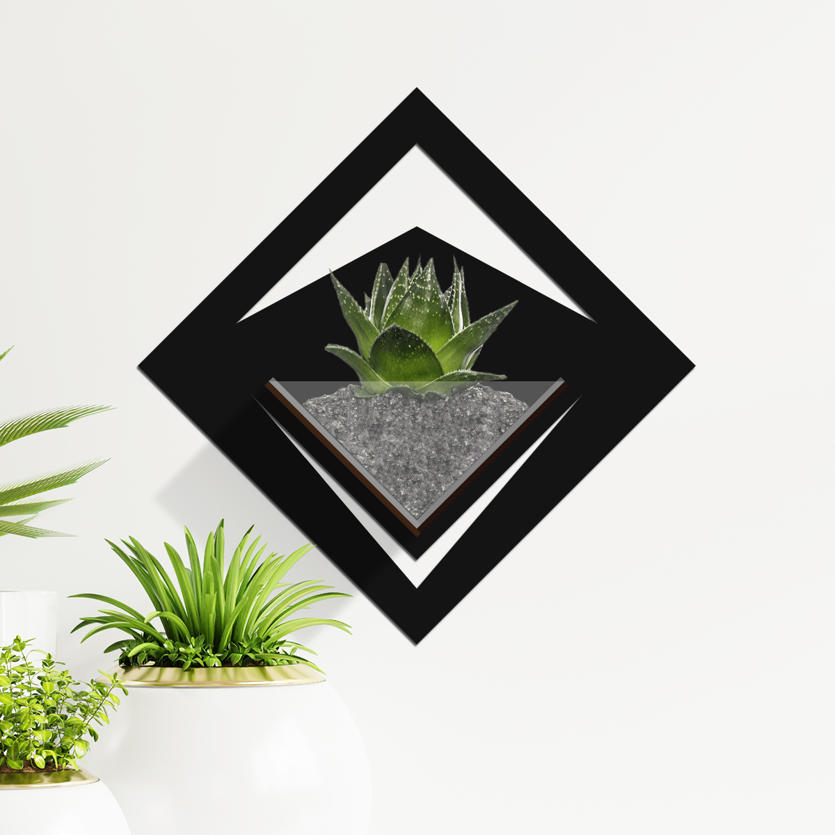 Duvar Tipi Dekoratif Ahşap Saksı