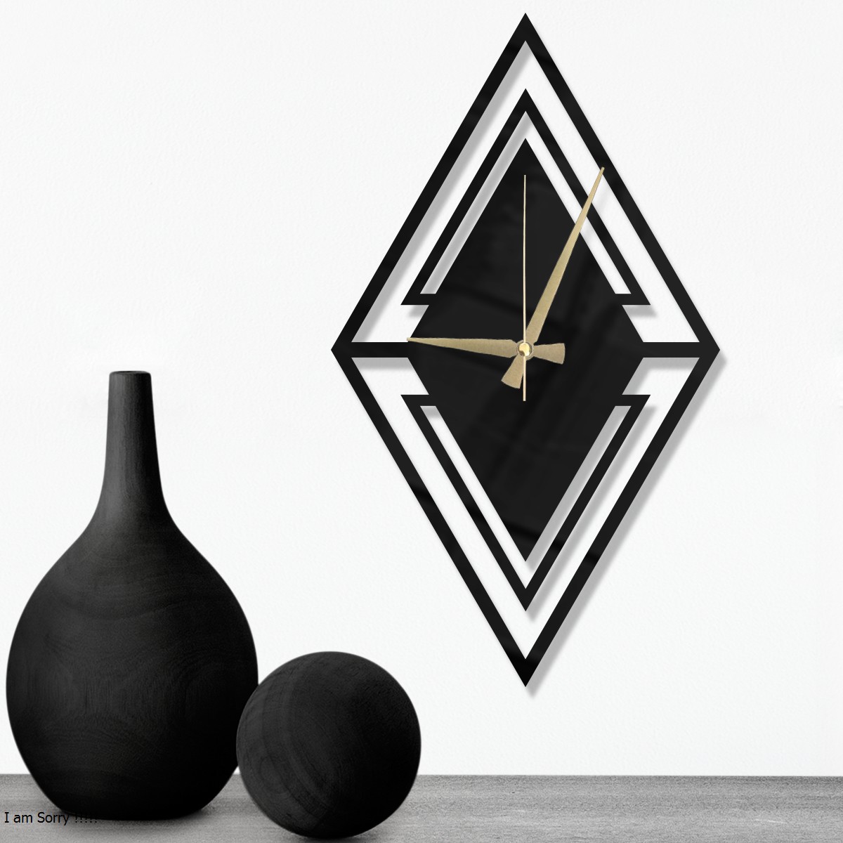 W’clock Dekoratif Duvar Saati - Geo