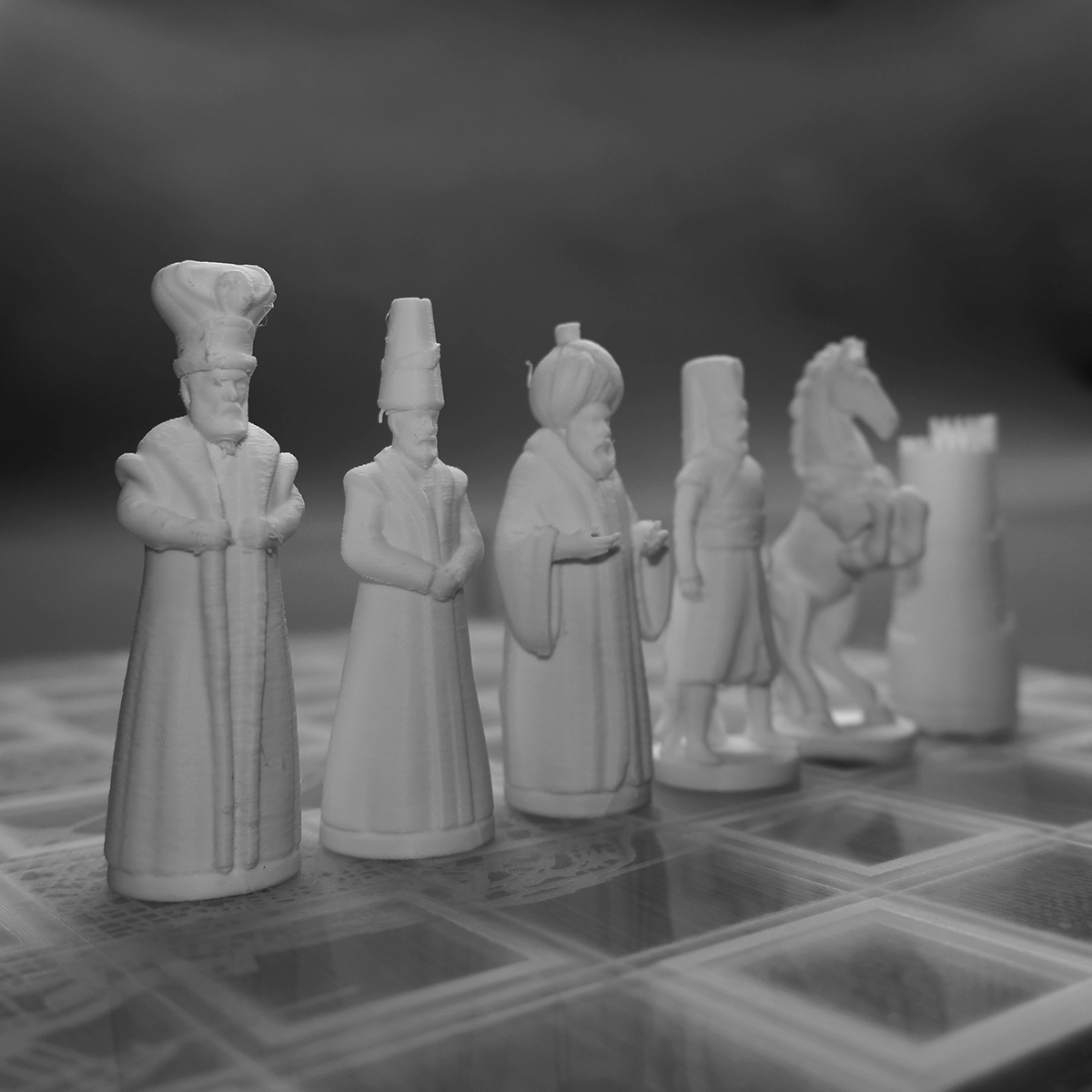 Osmanlı Temalı 3D Baskı Satranç Seti