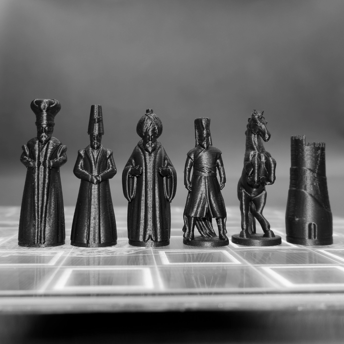 Osmanlı Temalı 3D Baskı Satranç Seti
