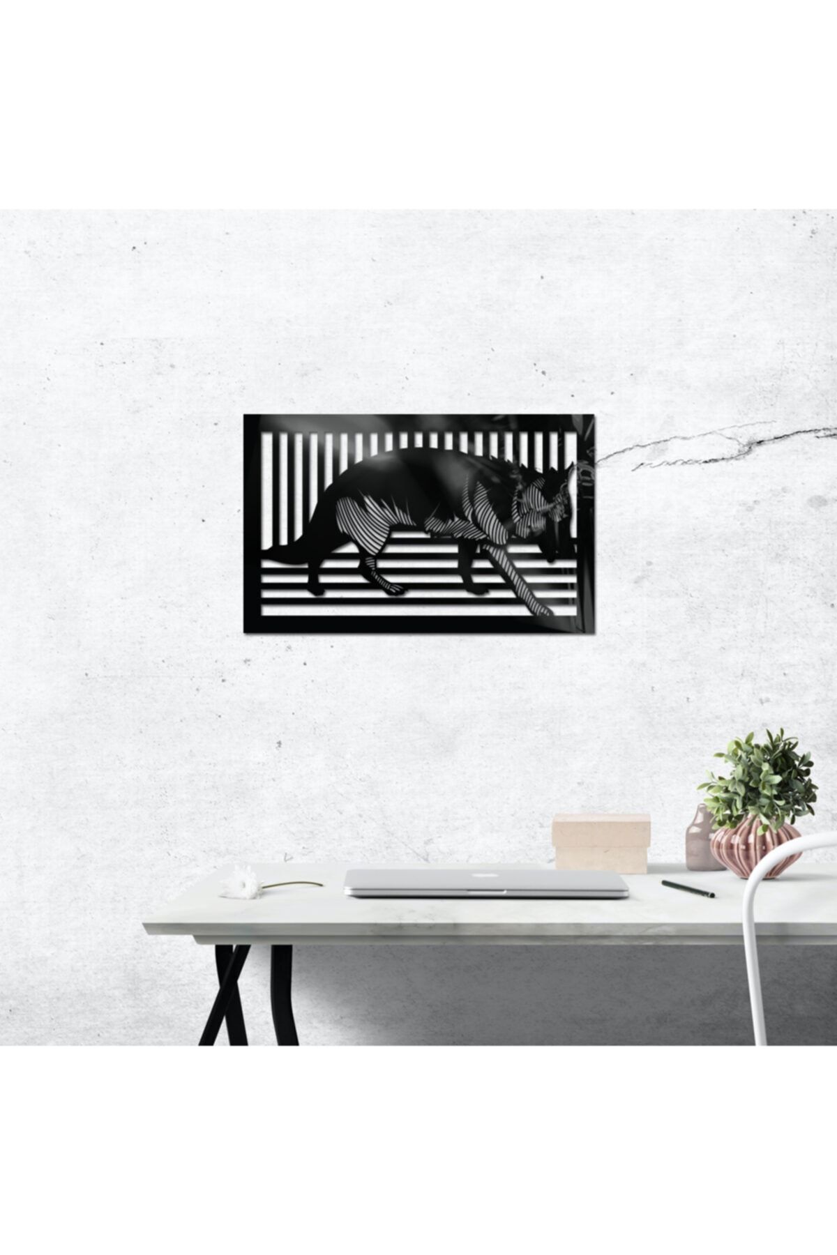 K9 Figürlü Lazer Kesim Tablo