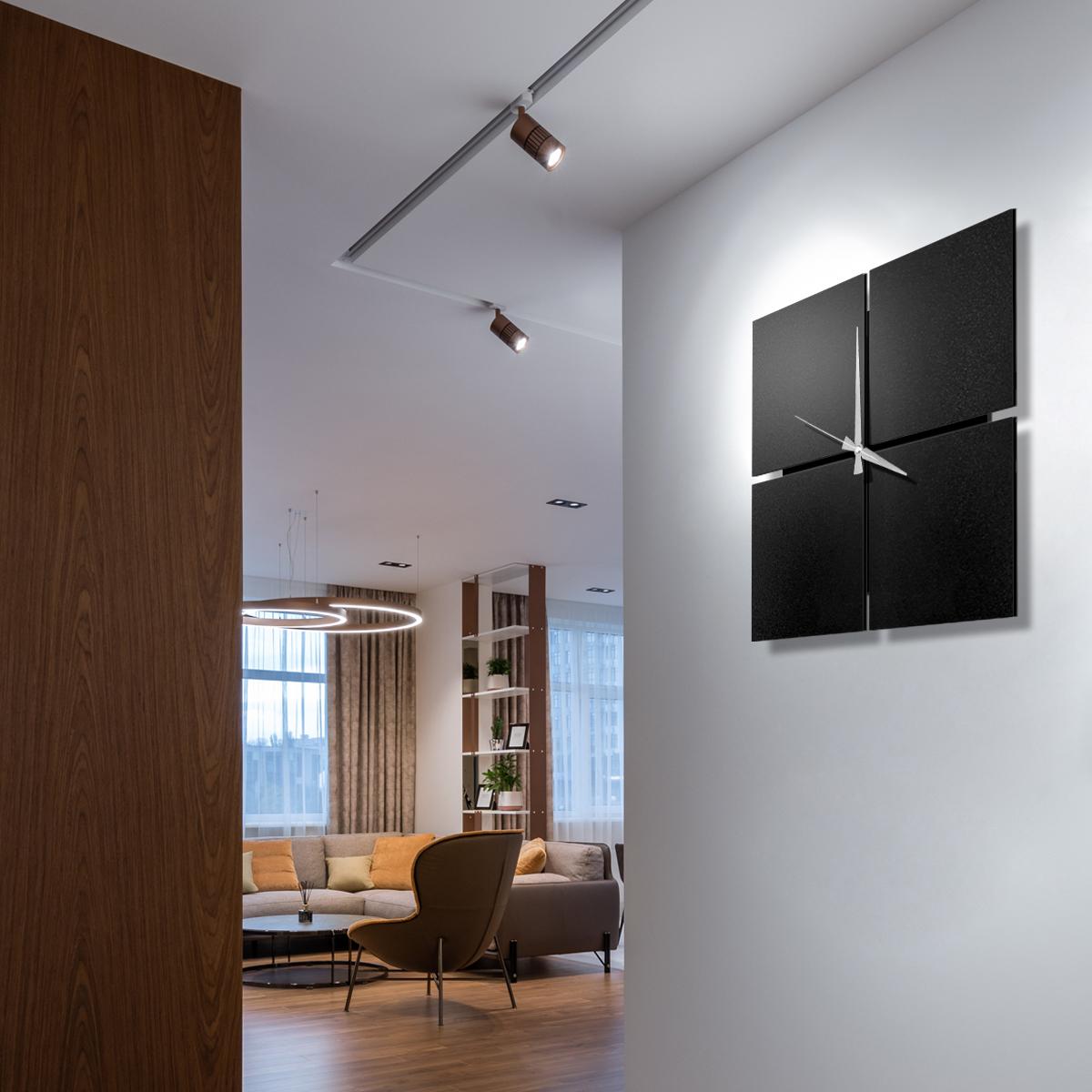W’clock Dekoratif Duvar Saati - Kareler