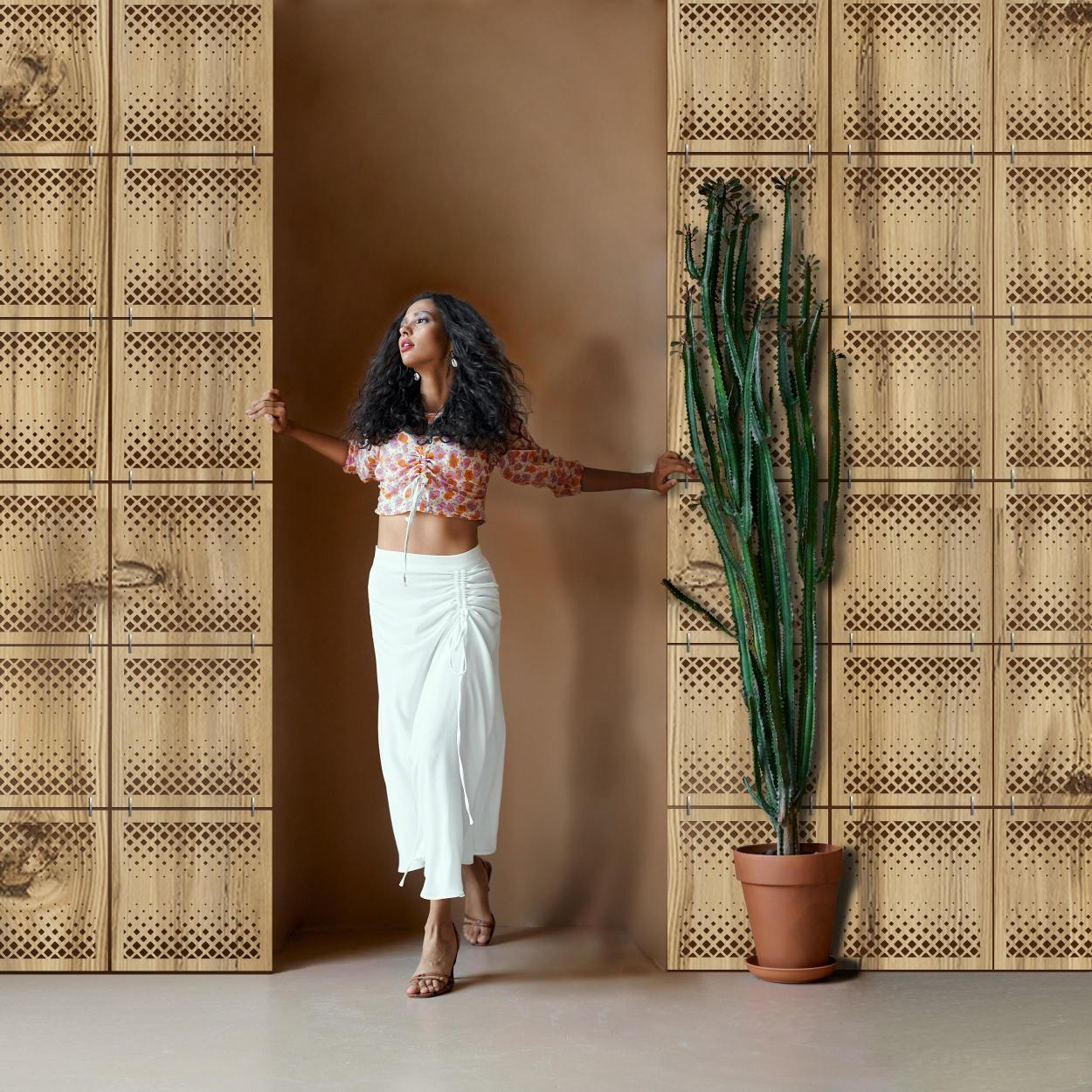 Lazer Kesim Ahşap Sarkıt Paravan Seti