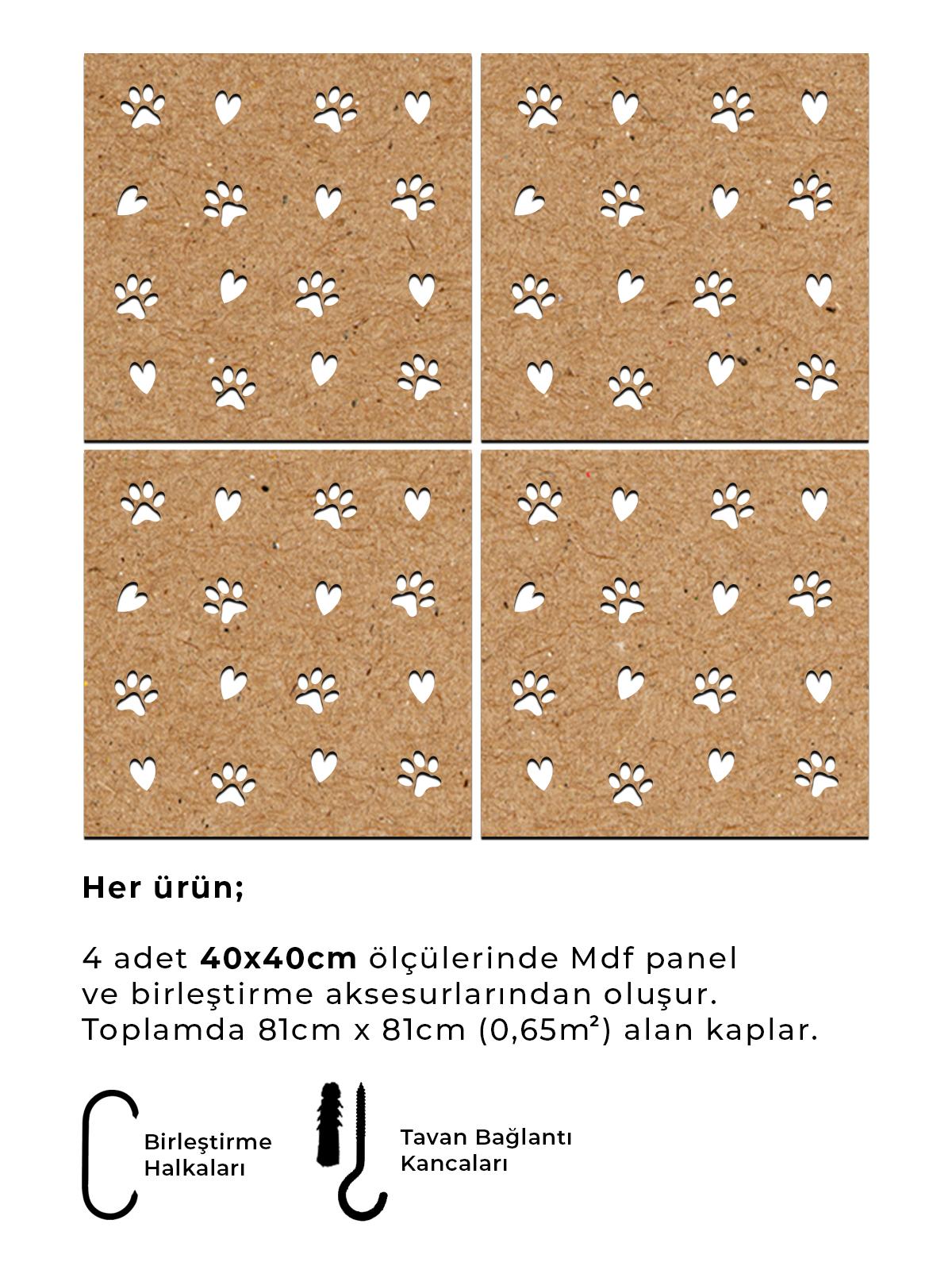 Lazer Kesim Ahşap Sarkıt Paravan Seti