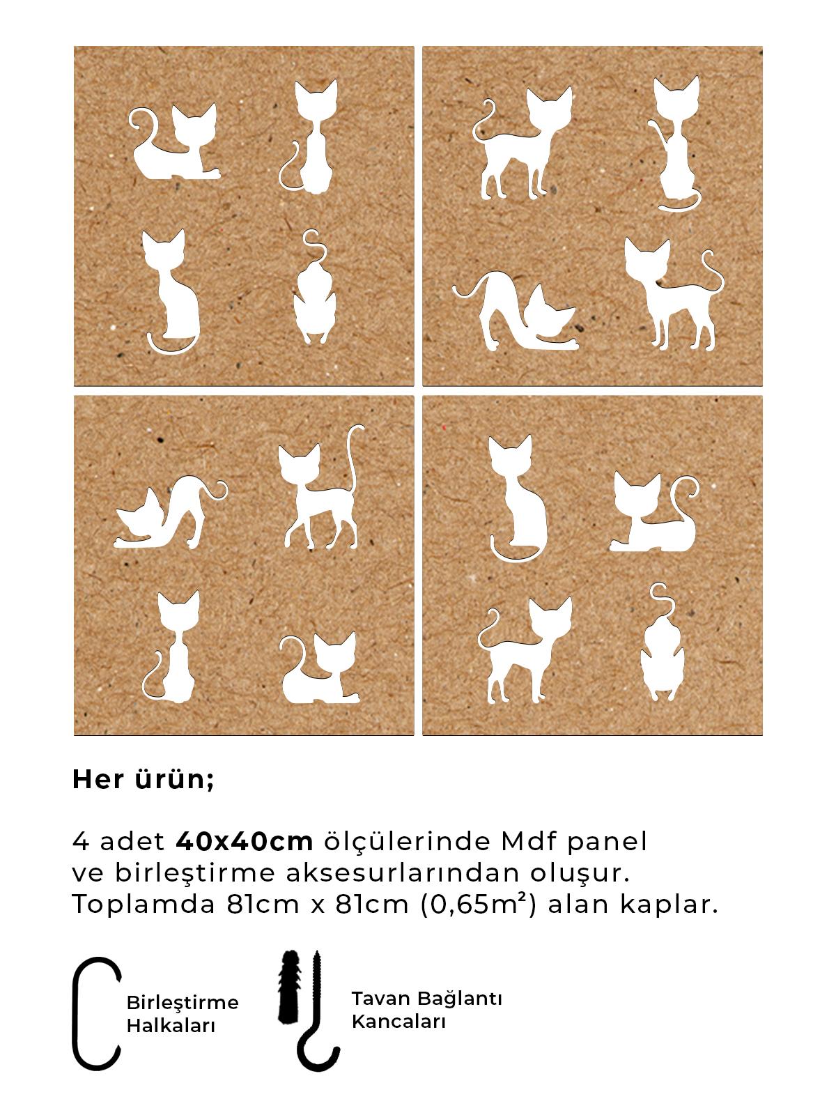 Lazer Kesim Ahşap Sarkıt Paravan Seti