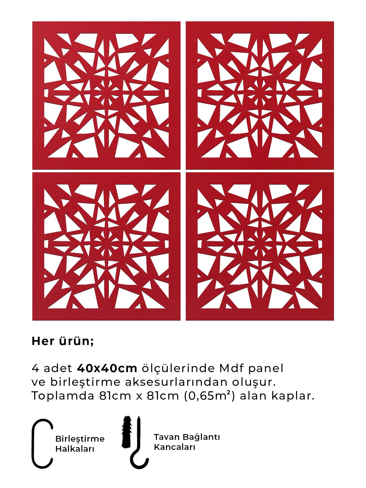 Lazer Kesim Ahşap Sarkıt Paravan Seti