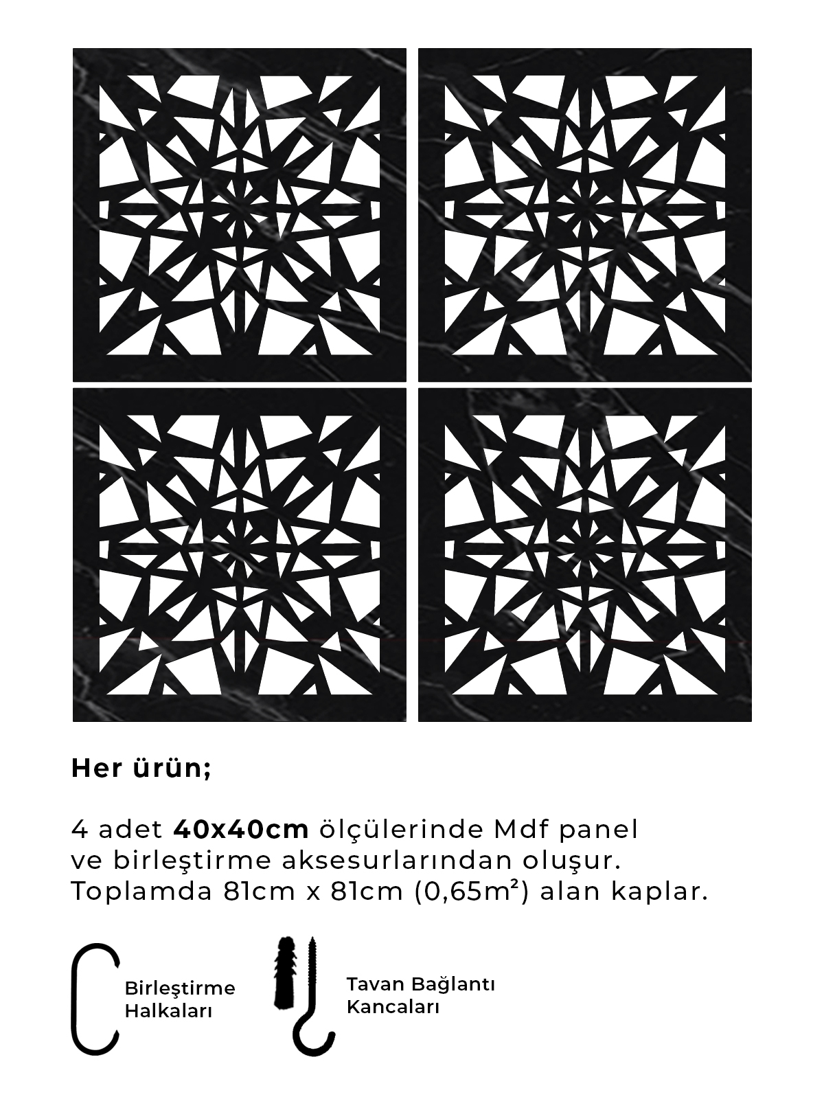 Lazer Kesim Ahşap Sarkıt Paravan Seti