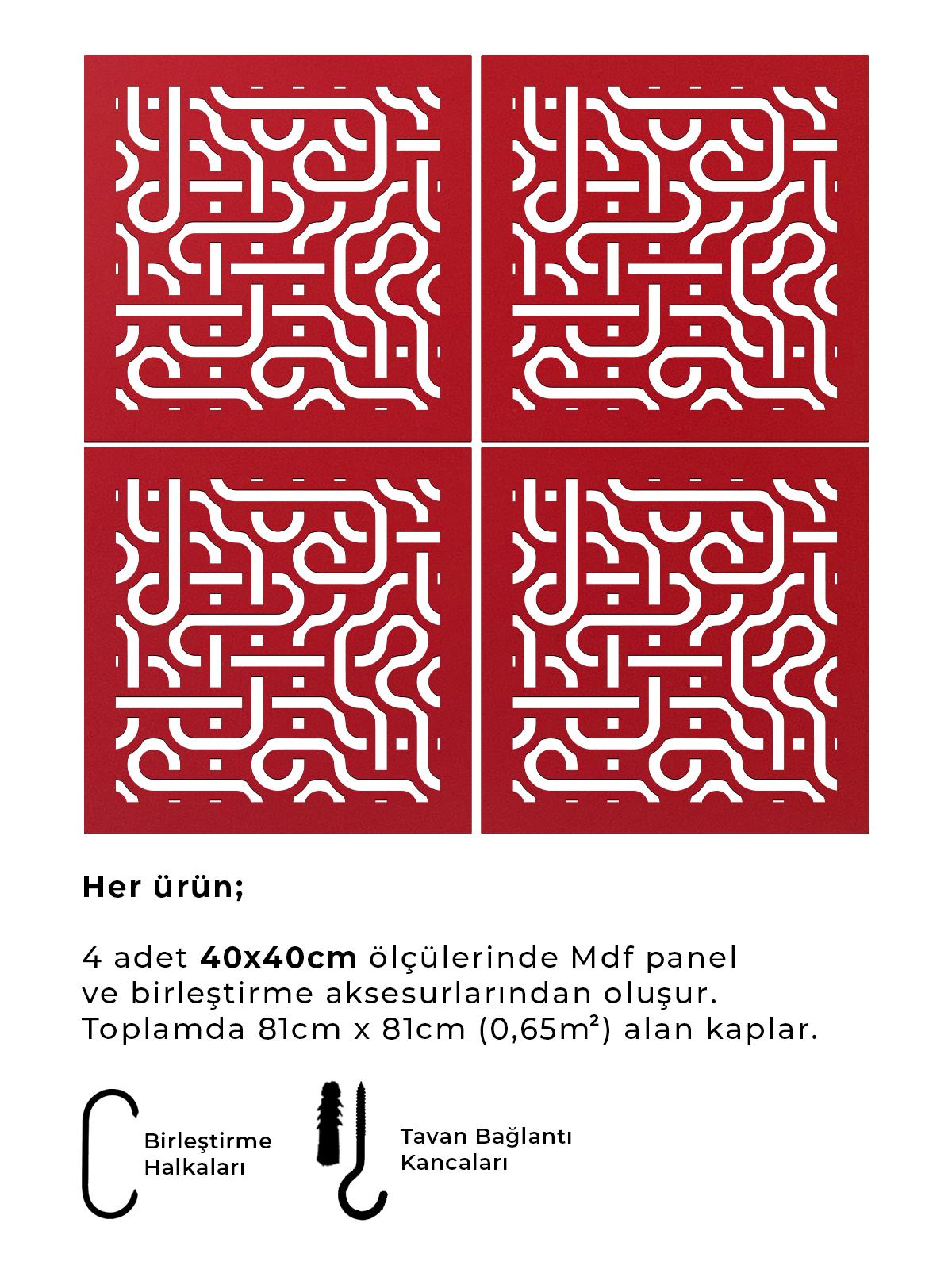 Lazer Kesim Ahşap Sarkıt Paravan Seti