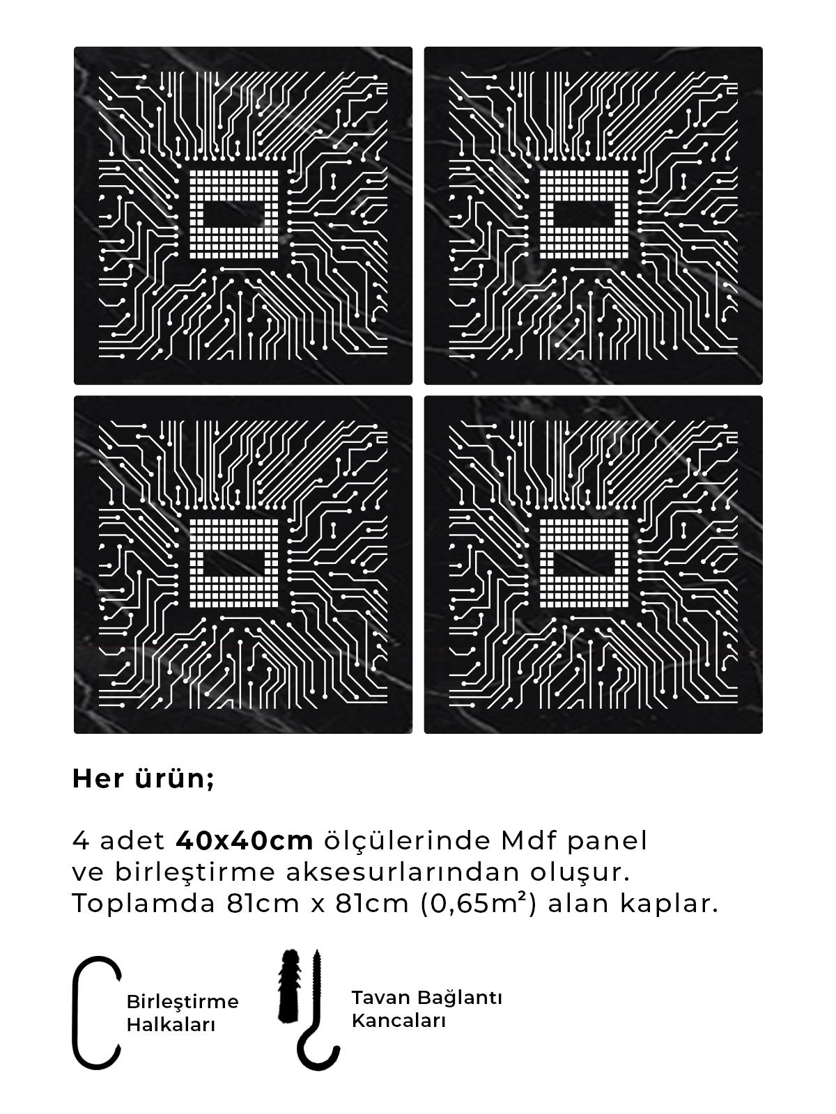 Lazer Kesim Ahşap Sarkıt Paravan Seti