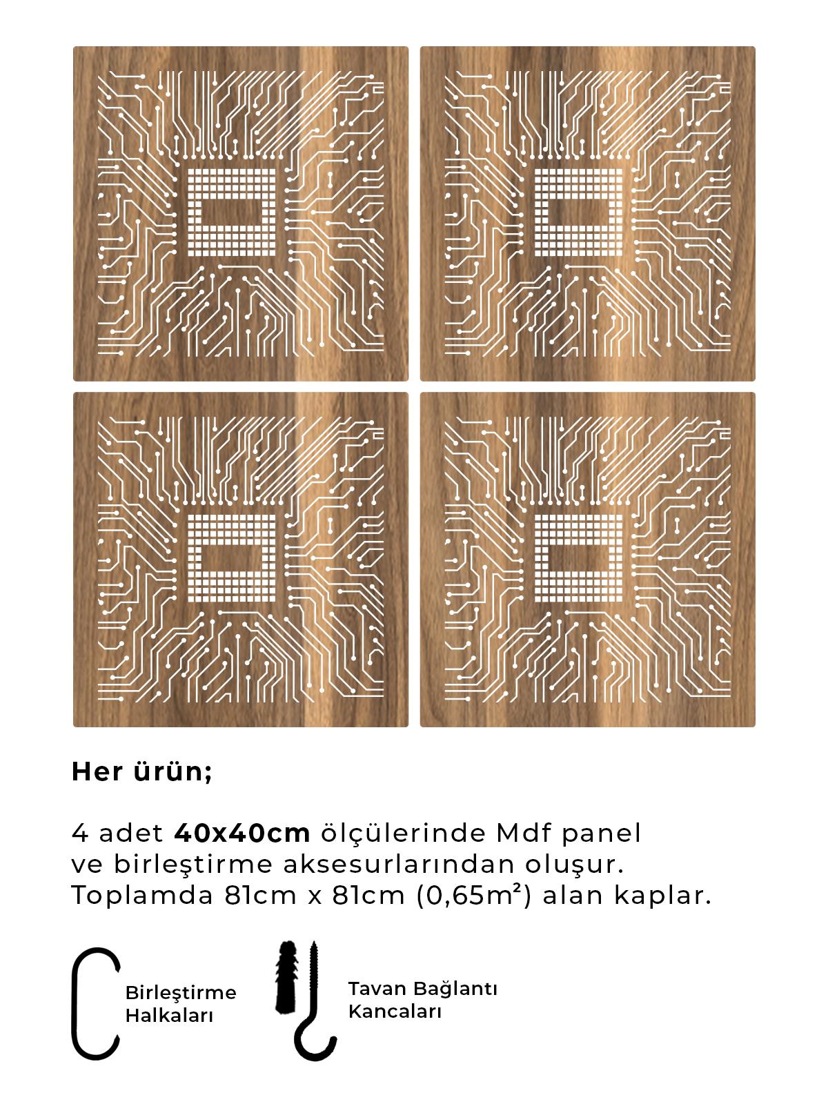 Lazer Kesim Ahşap Sarkıt Paravan Seti