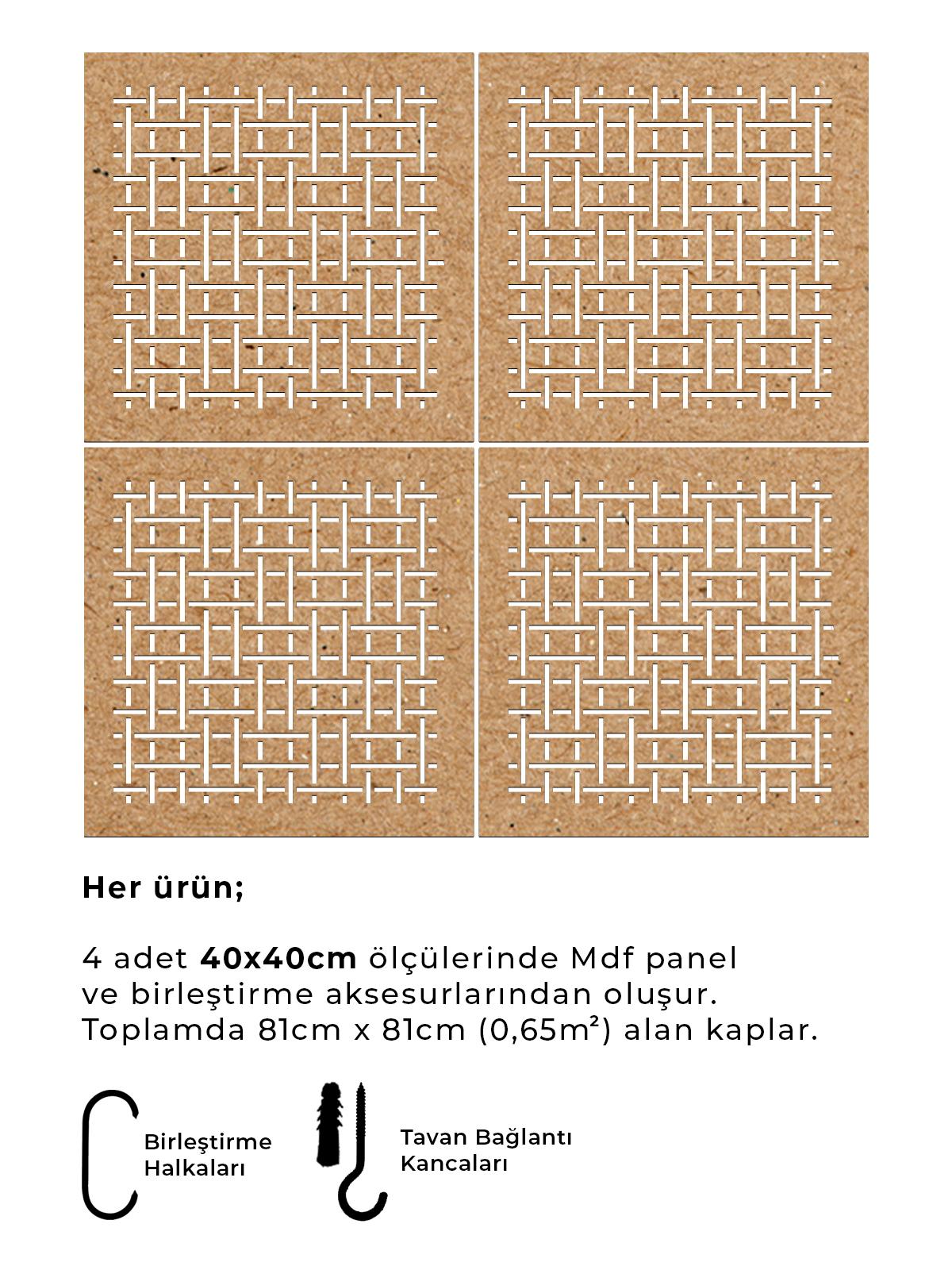 Lazer Kesim Ahşap Sarkıt Paravan Seti