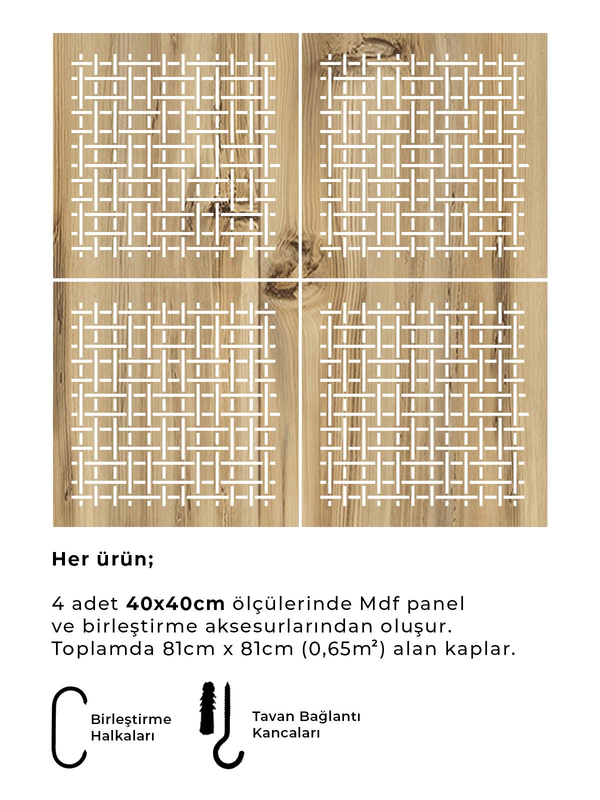 Lazer Kesim Ahşap Sarkıt Paravan Seti