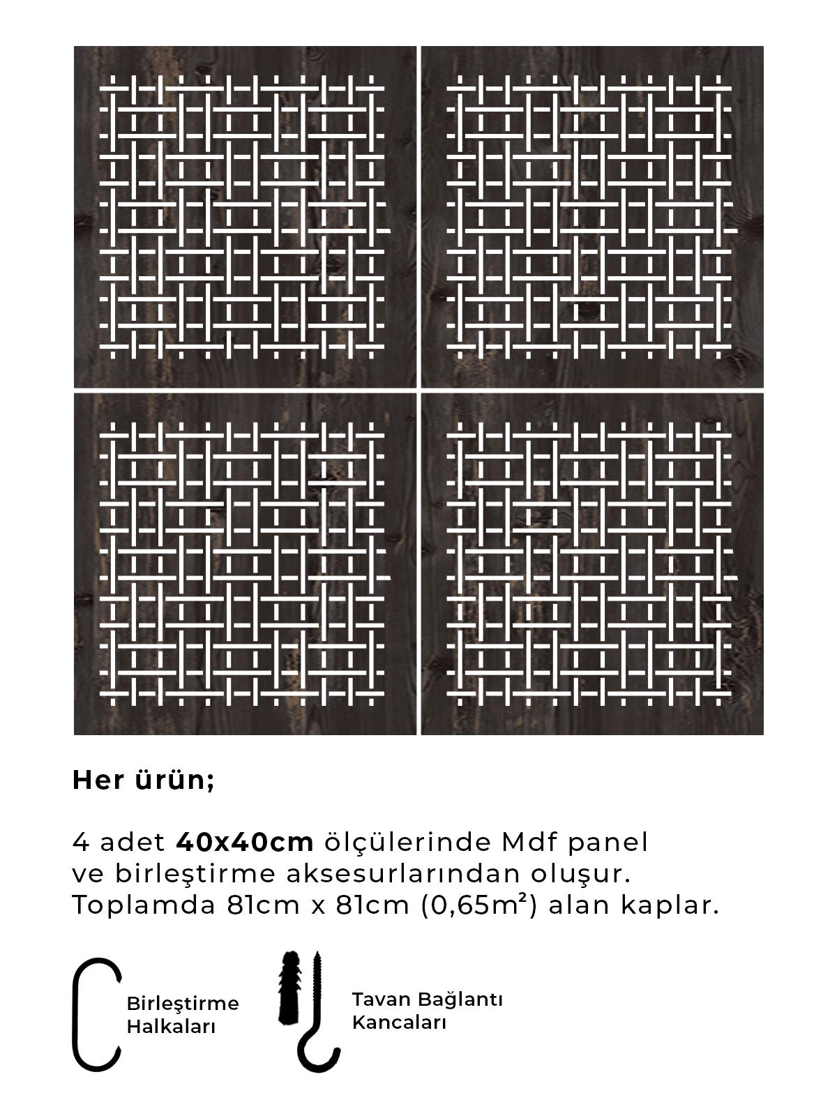 Lazer Kesim Ahşap Sarkıt Paravan Seti