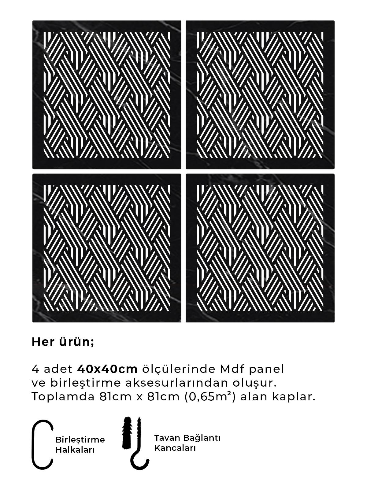 Lazer Kesim Ahşap Sarkıt Paravan Seti