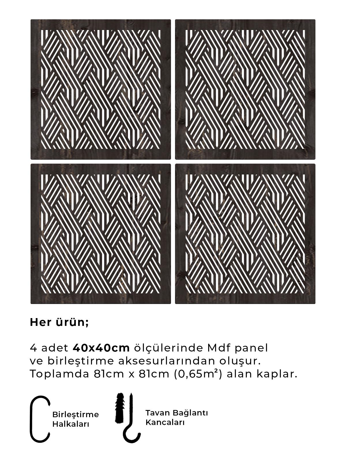 Lazer Kesim Ahşap Sarkıt Paravan Seti