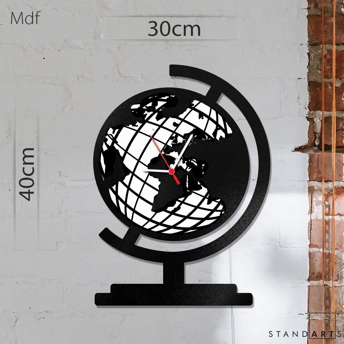 W’clock Dekoratif Duvar Saati - Coğrafya