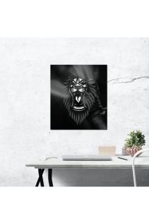 Aslan Figürlü Lazer Kesim Tablo