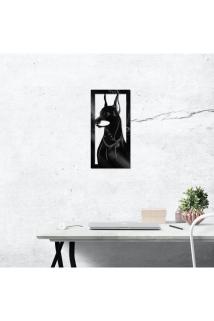 Doberman Figürlü Lazer Kesim Tablo